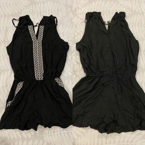 Black Sleeveless Shorts/Romper